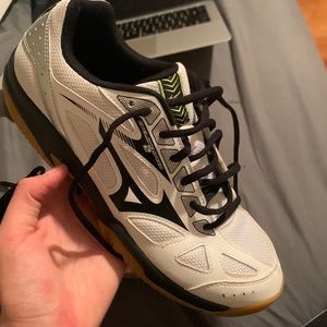 White volleyball shoes.